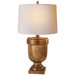 Large Urn Lamp with Natural Parchment Shade