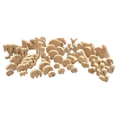 Set of 52 Animal Sculpture in Travertine Fratelli Mannelli, Italy 1970s