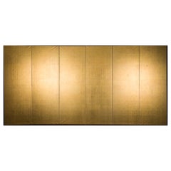 Japanese Six Panel Screen: Plain Gold Leaf, 'No Image'