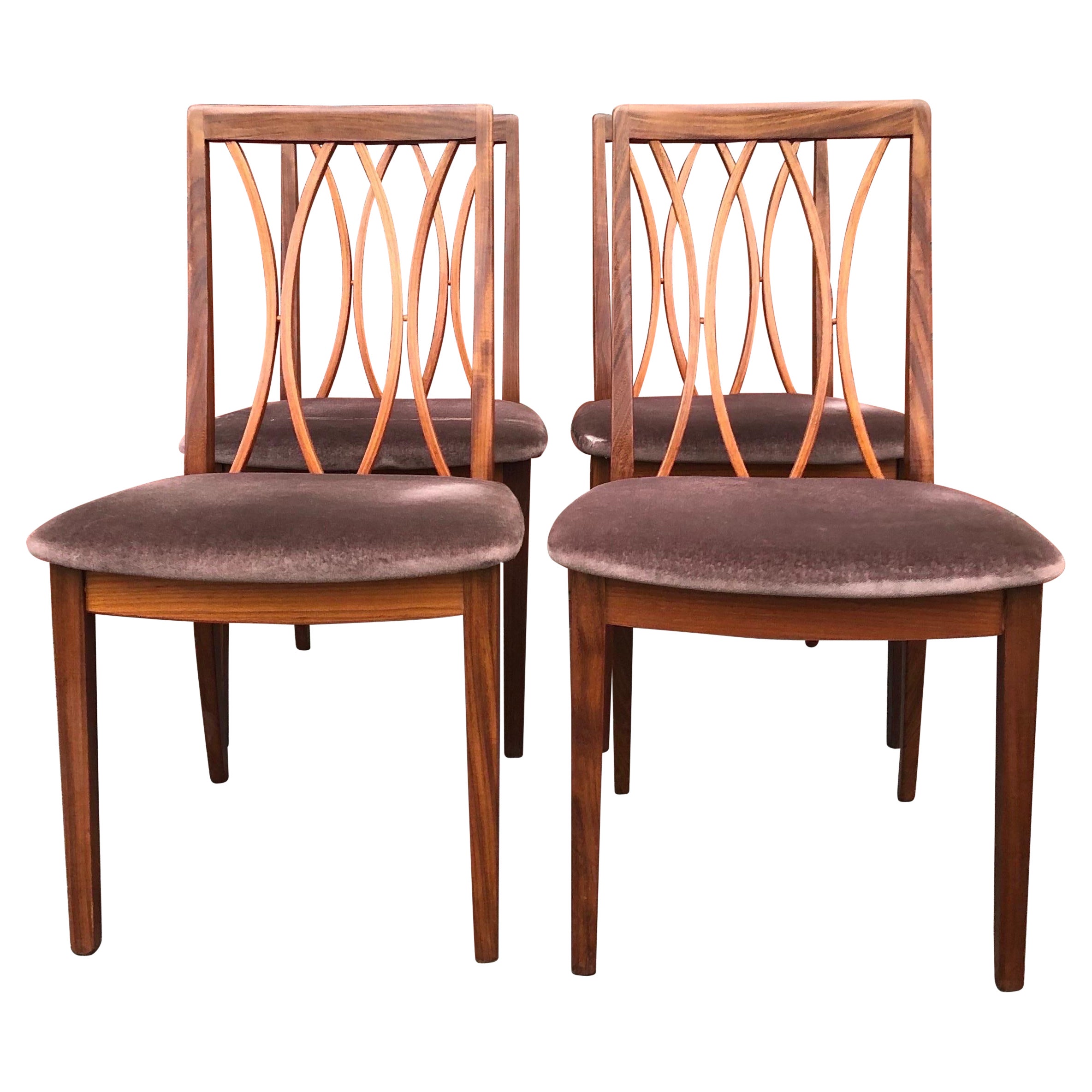 Vintage Mid-Century Modern Dining Chairs Set of 4