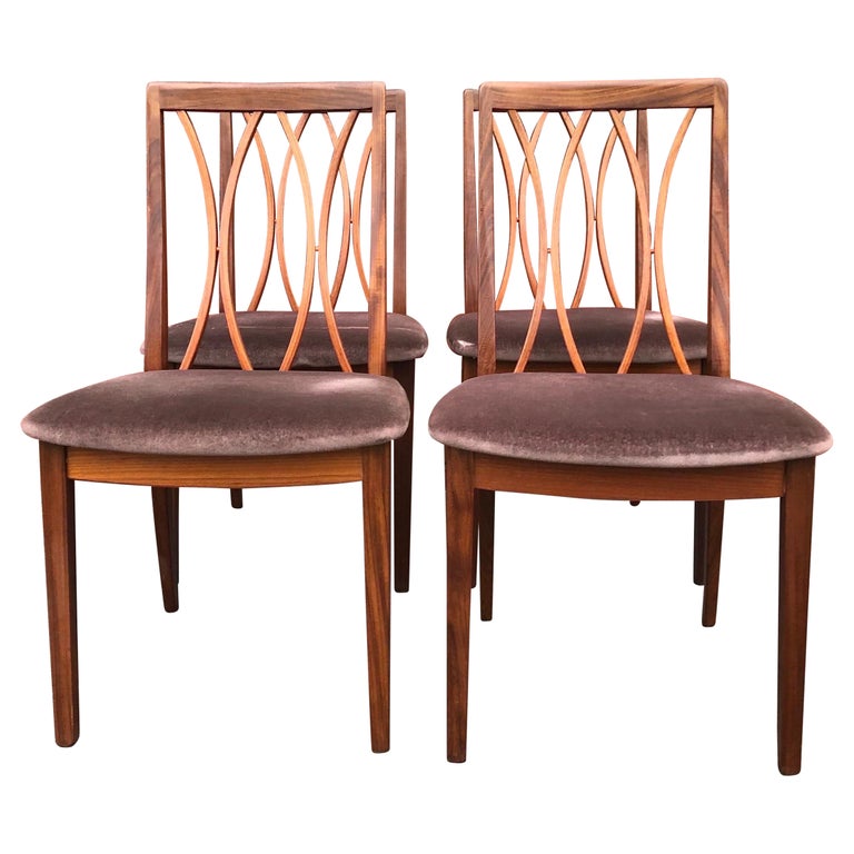 Vintage Mid-Century Modern Dining Chairs Set of 4 For Sale