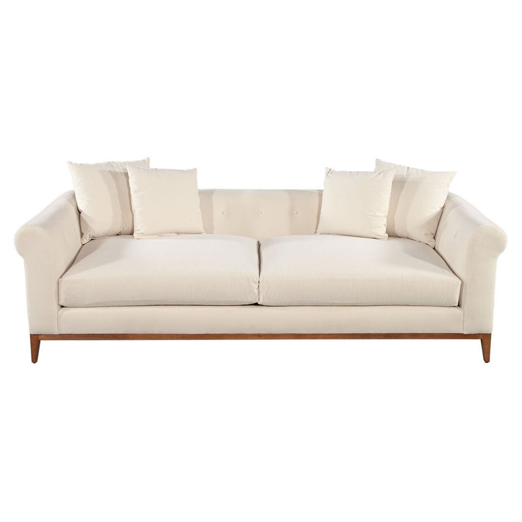 Contemporary Tufted Sofa with Curved Arms by Ellen Degeneres Pales Sofa