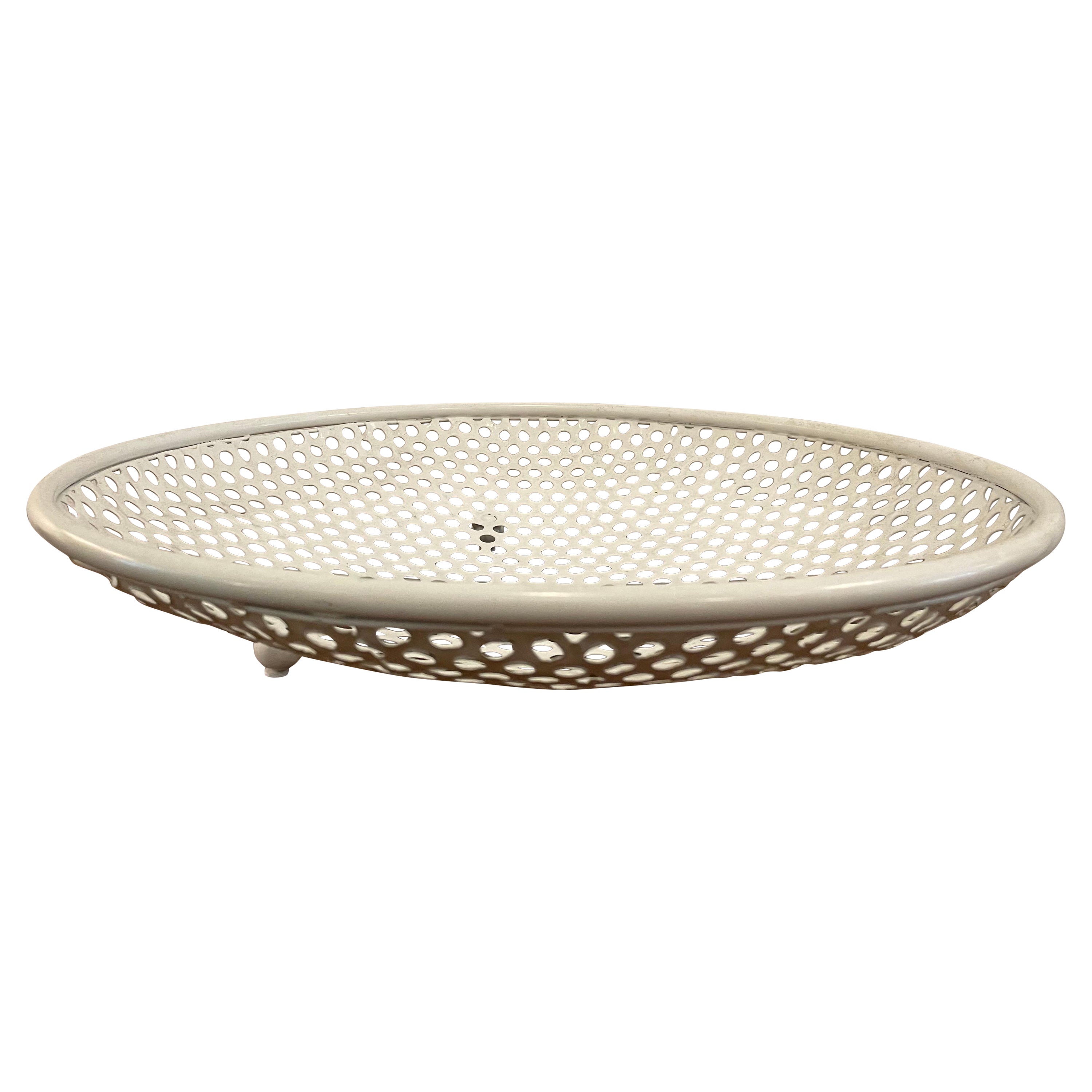 Vintage Perforated Mategot Style Footed Tray