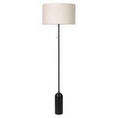 Lampadaire « Gravity » en acier noirci pour Gubi avec abat-jour en toile