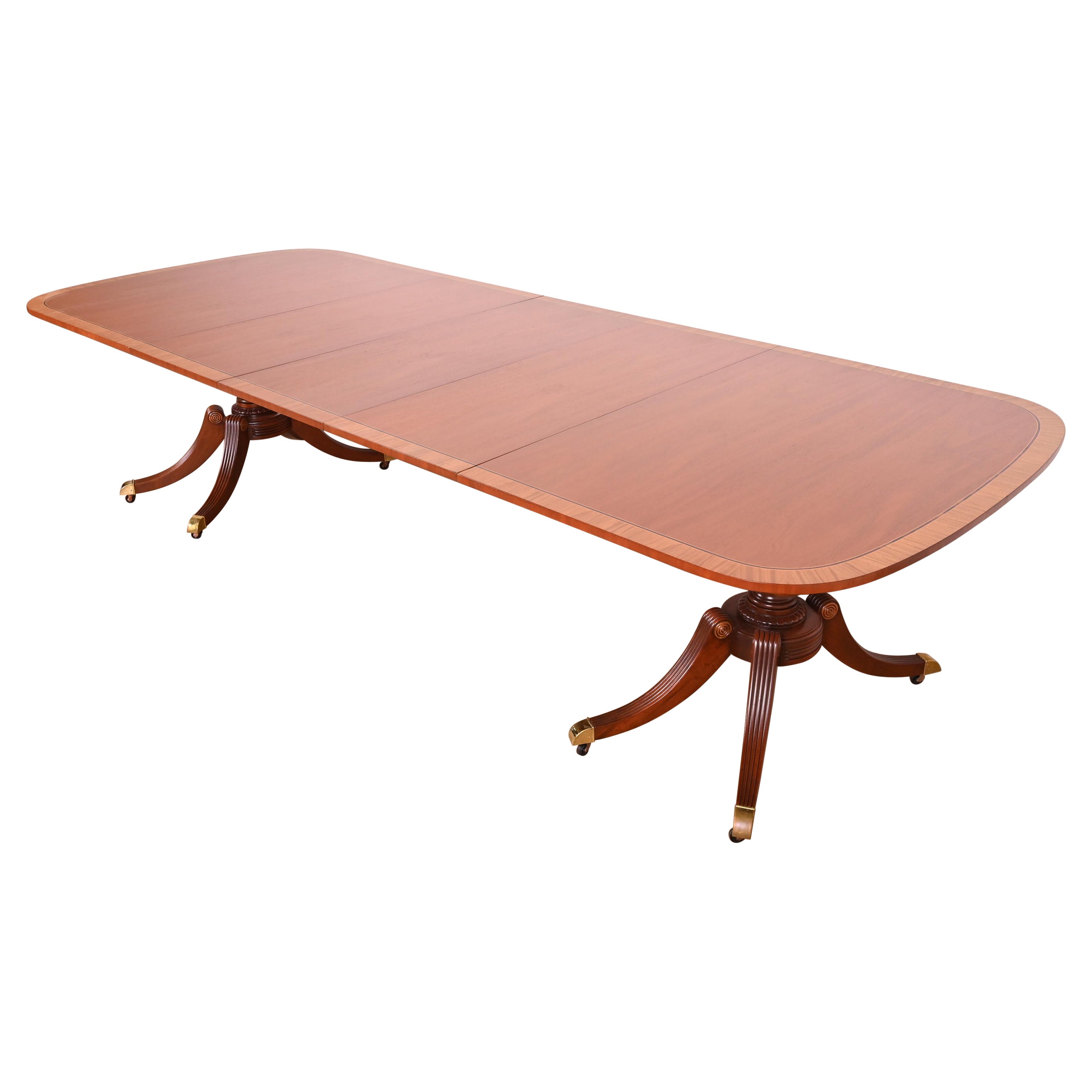 Baker Furniture Stately Homes Mahogany Dining Table, Newly