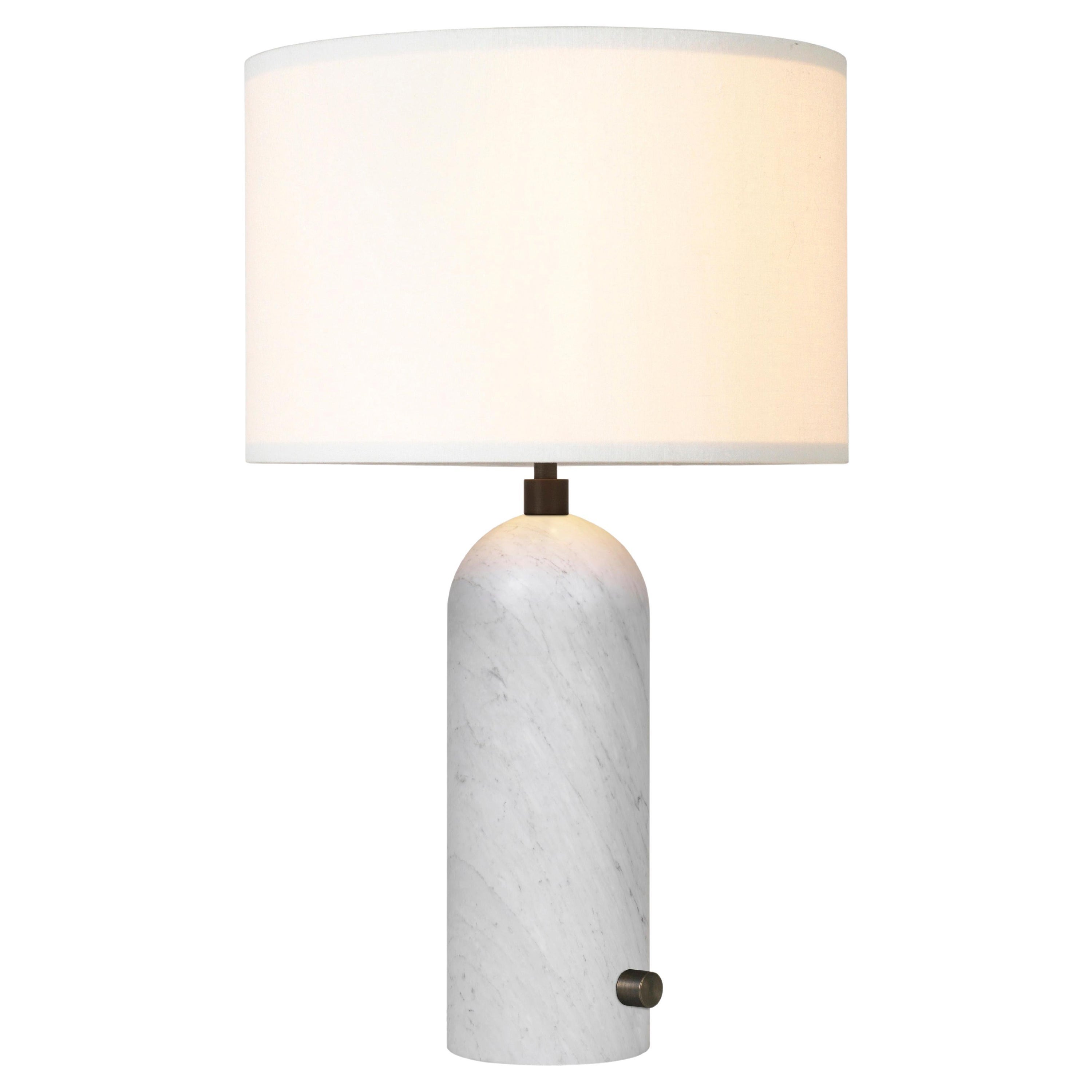 Small 'Gravity' Marble Table Lamp by Space Copenhagen for Gubi in White For Sale