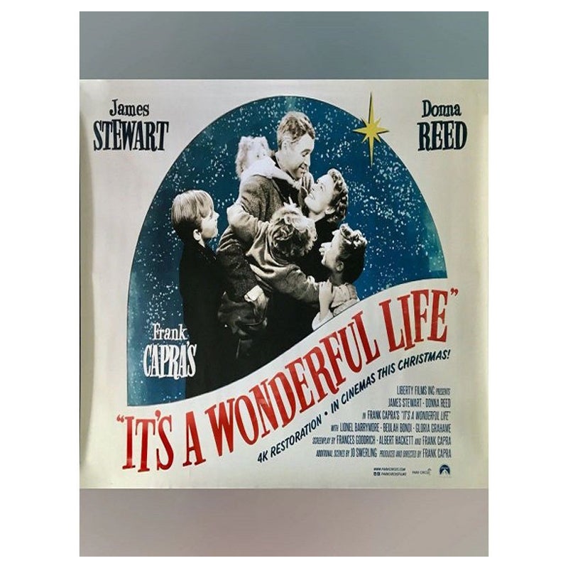 It's a Wonderful Life, Unframed Poster, R2018 For Sale
