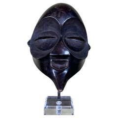 Vintage Contemporary Folk Art Style Wood Mask