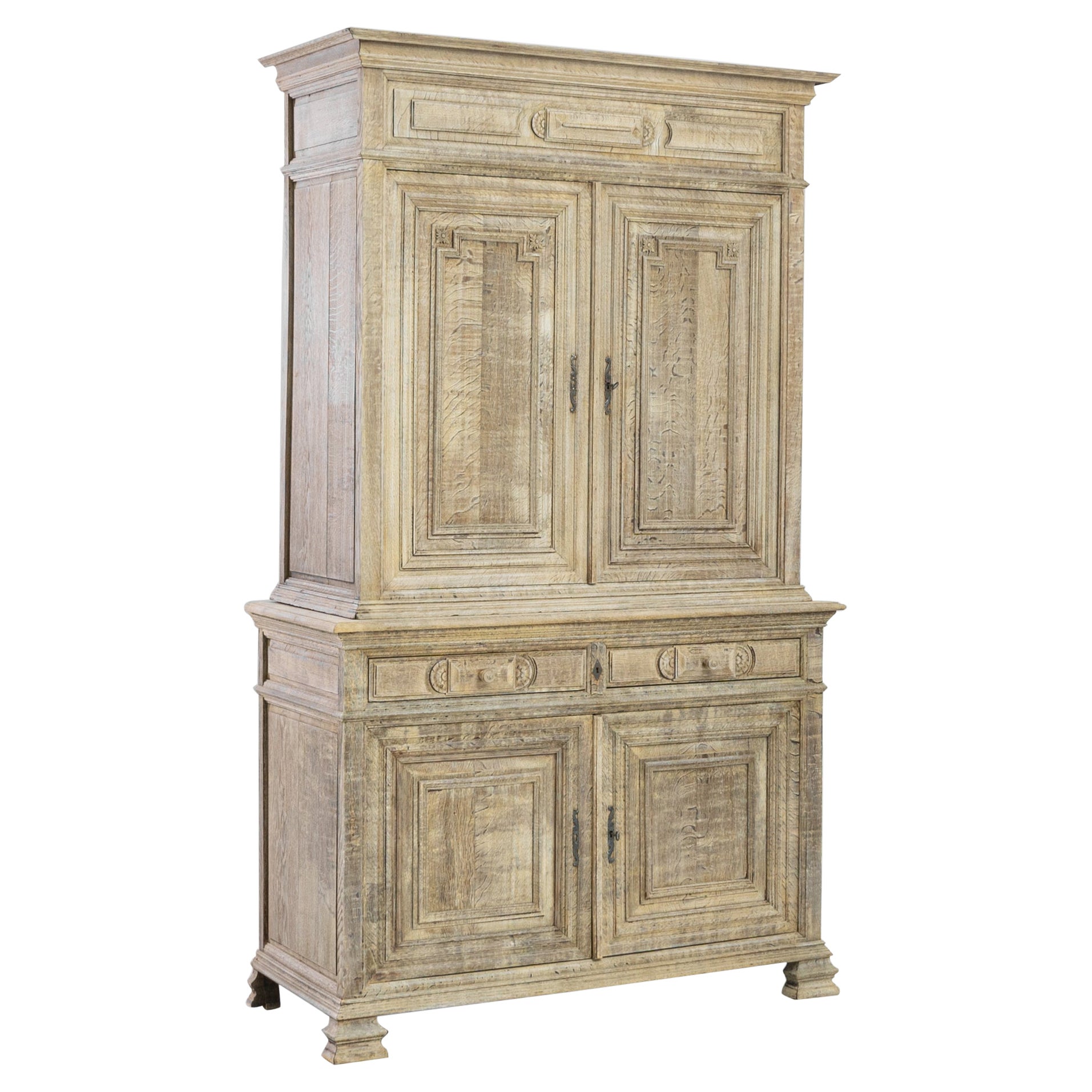 19th Century French Provincial Bleached Oak Buffet