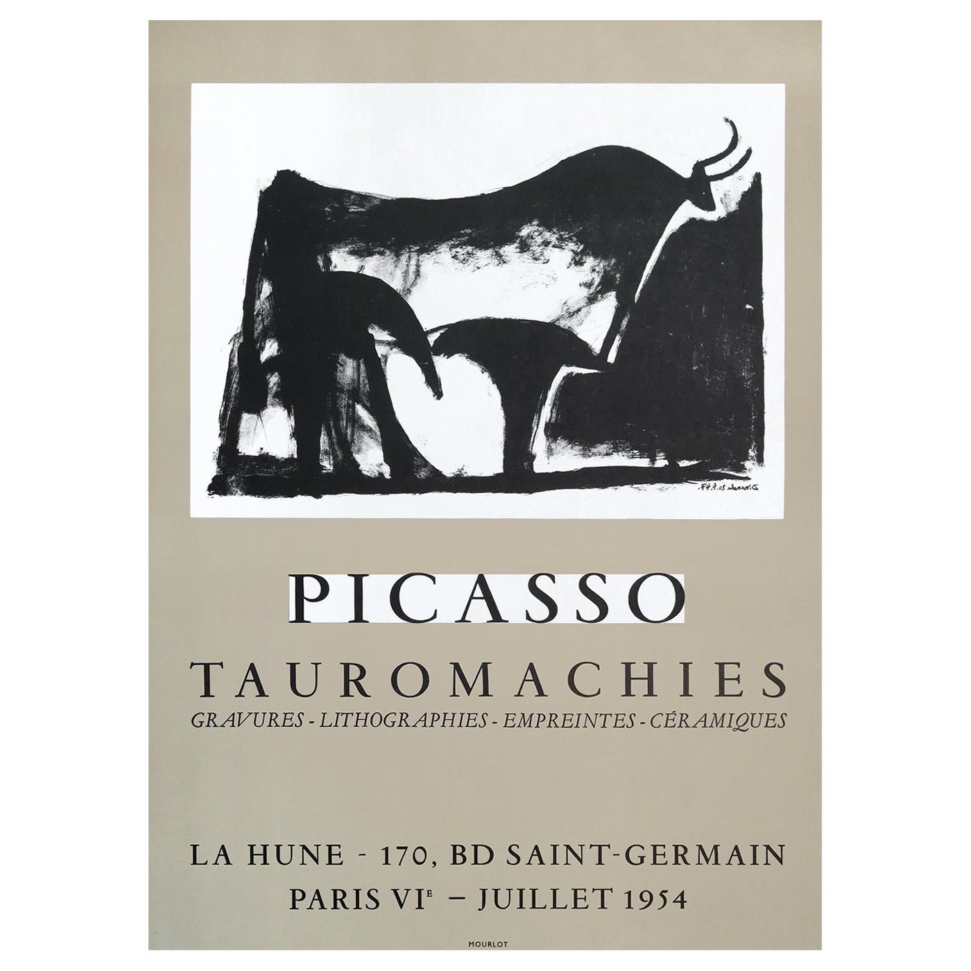 Pablo Picasso, "Tauromachies" en La Hune, 1954