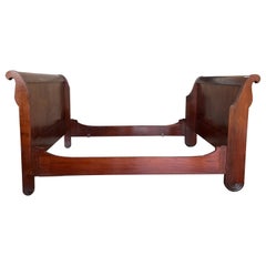 Full Doble Boat Bed Louis-Philippe in Mahogany, Circa 1840