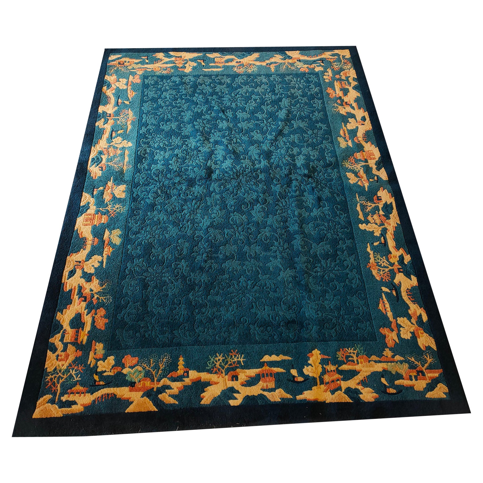 Tapis chinois de Pékin du début du 20e siècle (5' x 6'10'' - 152 x 208")