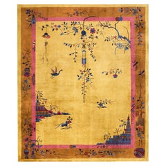 Chinesischer Art-Déco-Teppich aus den 1920er Jahren ( 8' x 9'9"" - 245 x 297 cm)
