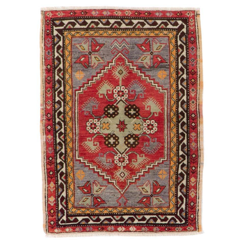 27x44 in Fine Silk and Metal Thread Pictorial Rug, Splendid Turkish ...