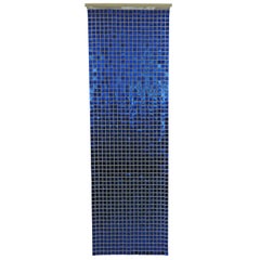 Retro Paco Rabanne Electric Blue Space Curtain for Baumann AG, Switzerland 1970s 