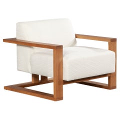 Contemporary Natural Oak Lounge Chair by Ellen Degeneres Parkdale Chair
