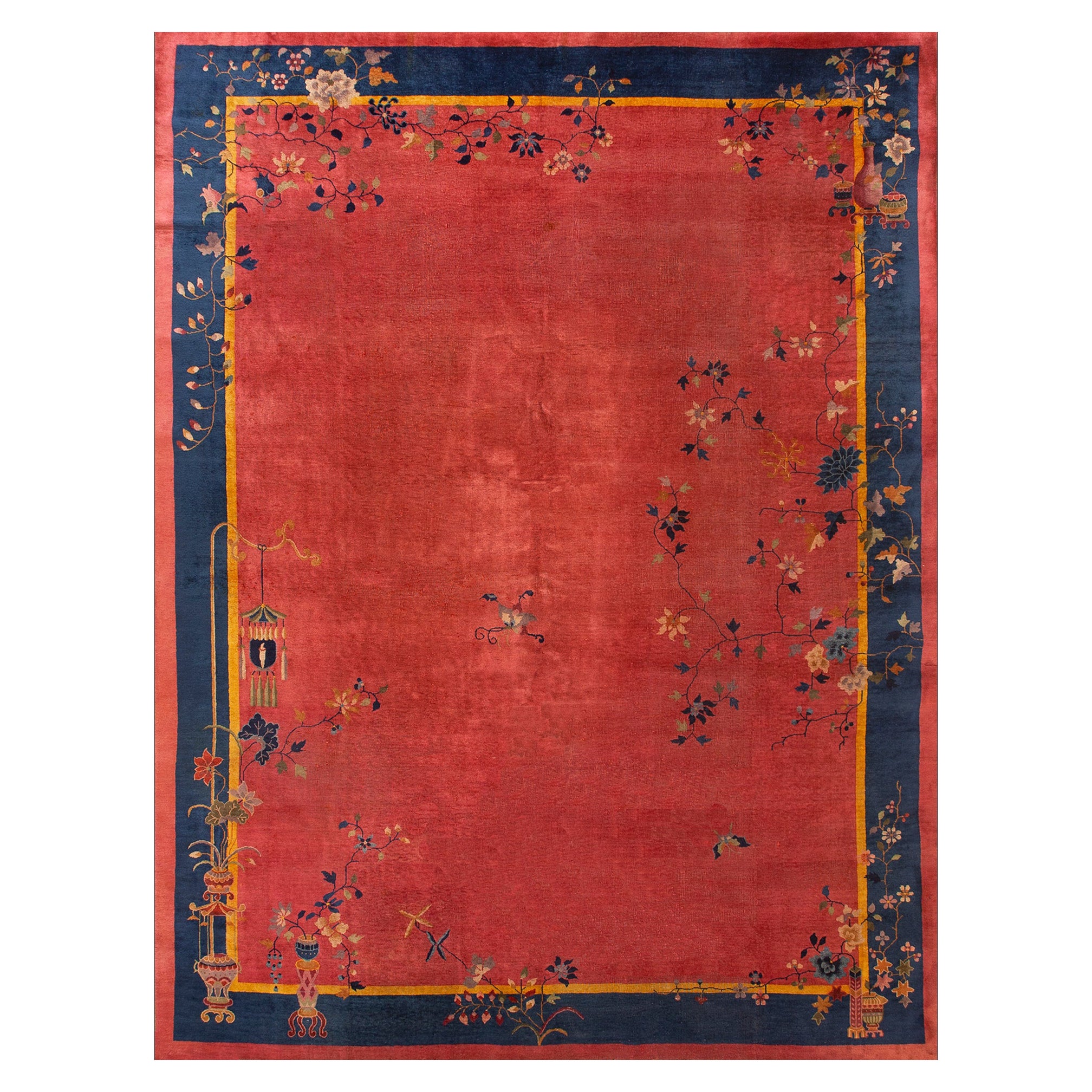 Alfombra Art Decó china de los años 20 ( 10'3" x 136" - 312 x 412 cm )