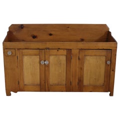 Used Country Elongated Dry Sink With Random Board Back Circa 1800's