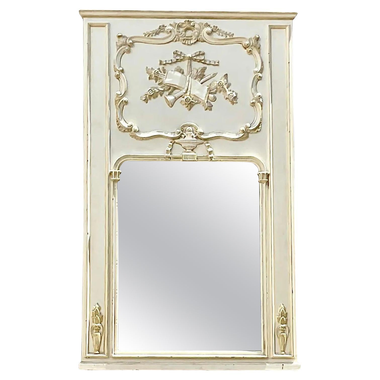 Carved Trumeau Mirror at 1stDibs