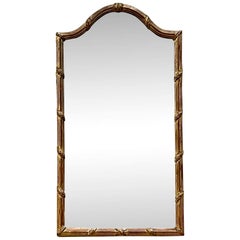 Vintage Regency Gilt Antiqued Wall Mirror (miroir mural doré et antique)