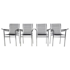 4 Sandow Dining Chairs by Rene Herbst, 1980s