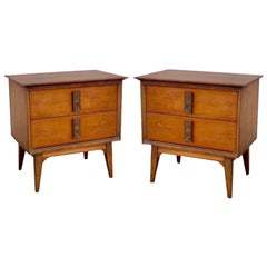 Vintage Mid-Century Modern End Table Stand Set of Two