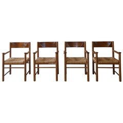 Vintage 1960s Rush Dinning Chairs, Set of 4