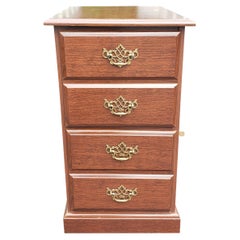 Chippendale Style Two-Drawer Executive Locking Filing Cabinet