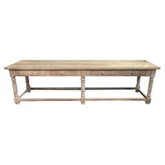 19th Century, French, Bleached Walnut Drapers Table