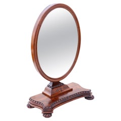 Antique grand miroir de coiffeuse en acajou de qualité supérieure Regency C1825 avec miroir pivotant