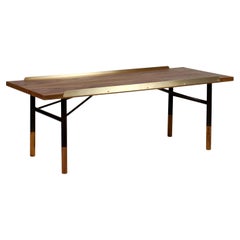 Finn Juhl Table Bench, Wood and Brass