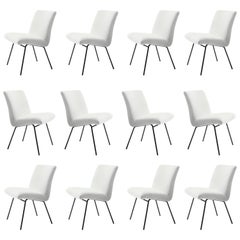 Pierre Paulin Set of Twelve Dining Chairs for Meubles TV, France 1960's