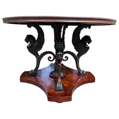 Antique Neoclassical Center Table