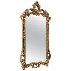 Vintage CAROLINA MIRROR Rococo Style Gold Gilt Wall Mirror