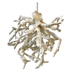 Vintage Large Grotto Style Coral Branch Chandelier