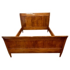 Used Rock Maple Wood Queen Size Sleigh Bed