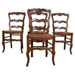 Rush Seat Dining Chairs Set of 4 