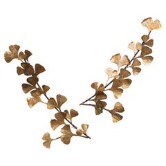 Ginkgo Double Branches in Aged Gold Finish