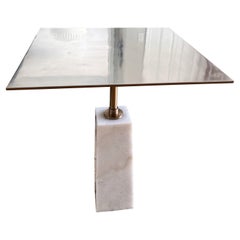 Ligne Roset Marble & Brass Side Table
