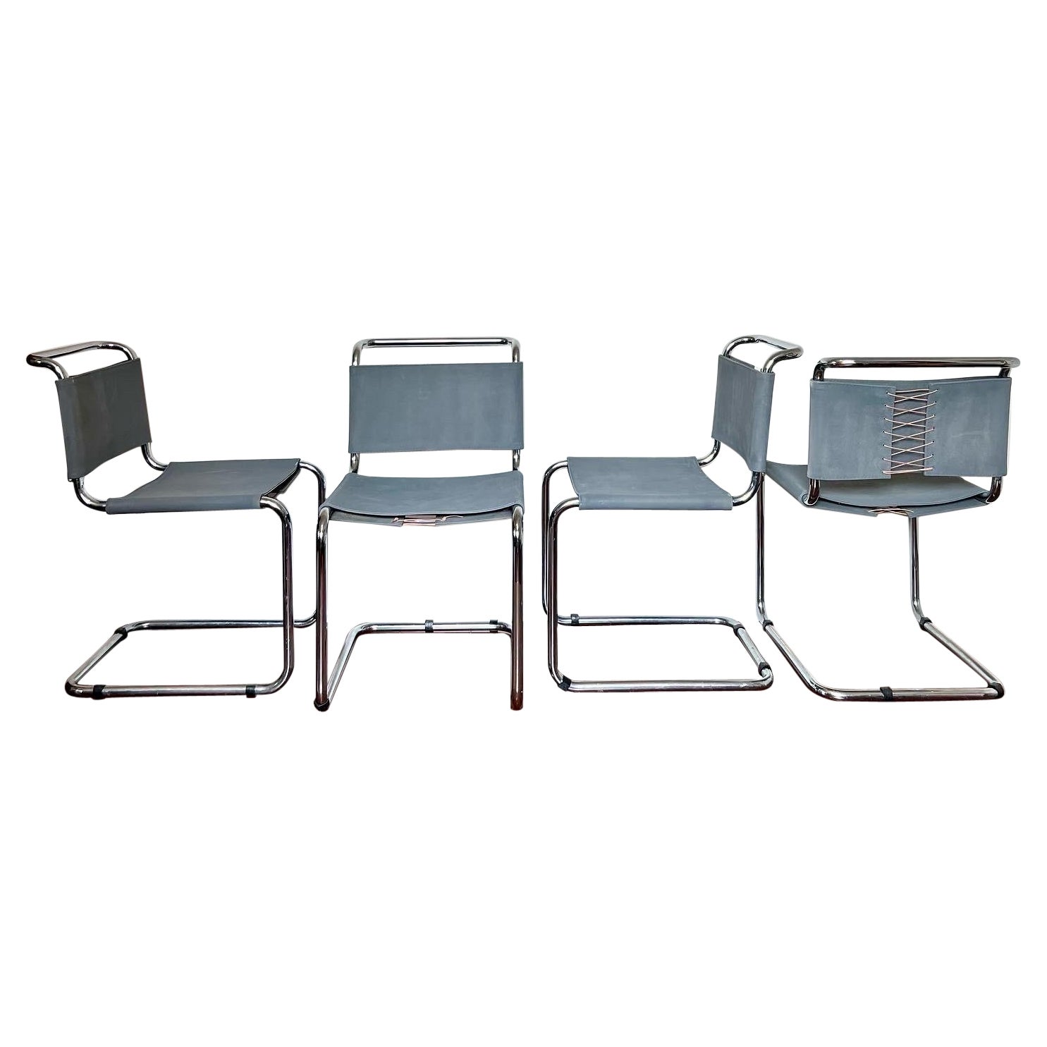A set of 4 Marcel Breuer B33 dining chairs by Gavina from the 1950s