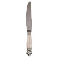 Georg Jensen Acanthus Sterling Silver Dinner Knife, Six Knives Available
