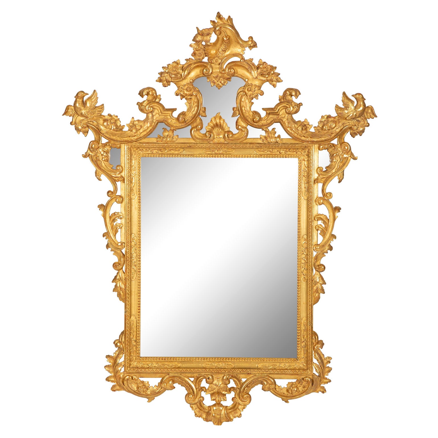 Italian Baroque Style Giltwood Mirror, Early 20th Century