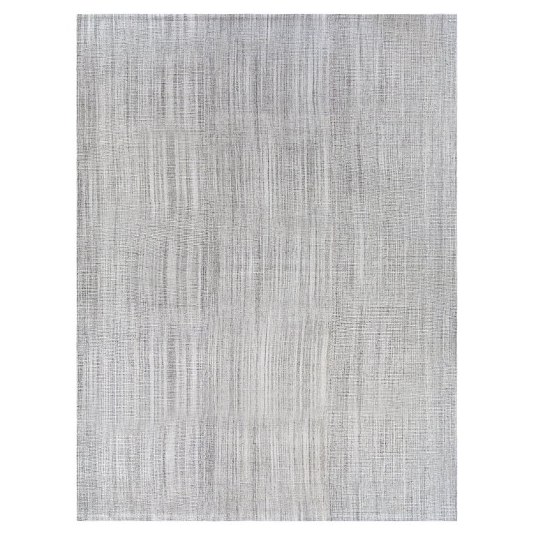 MidCentury Style Modern Flatweave Grey Wool Rug For Sale at 1stDibs