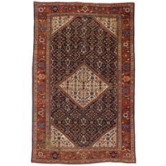 Modern Antique Persian Mahal Area Rug with Transitional Style