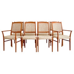 Set of 8 Mid-Century Modern Danish Teak Dining Chairs