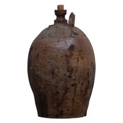 Rustic French Pottery Jug with Great Patina, Late 19th Century