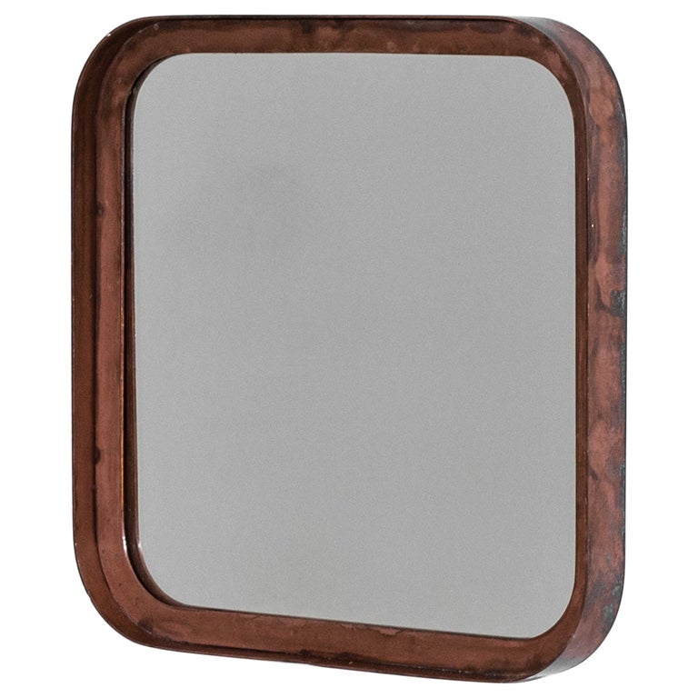 1960s French Industrial Metal Mirror at 1stDibs