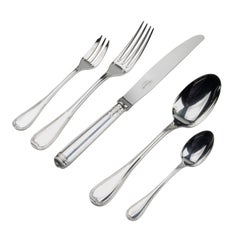 60-Piece Set of Silver-Plated Flatware for 12 Made by Christofle, Malmaison 