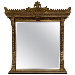19th C. Renaissance Style Overmantle Mirror