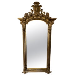 Antique American Baroque Revival Mirror, 19th C